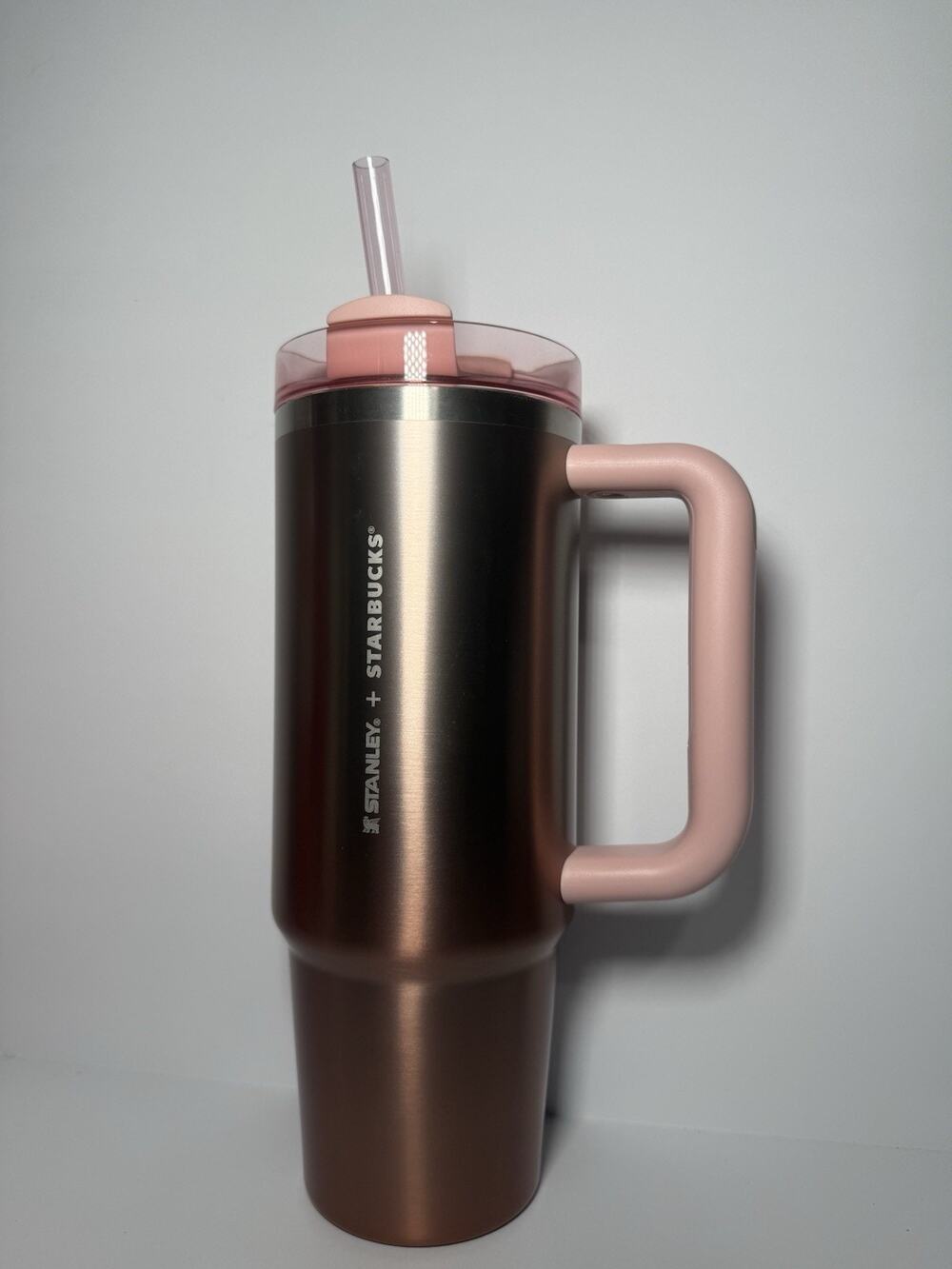 Stanley X Starbucks Japan Valentine's METALLIC PINK ROSE GOLD 30oz Tumbler NWT